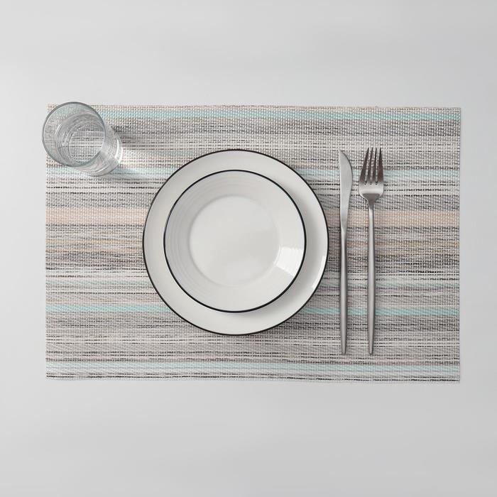 Салфетка кухонная «Дождь», 45×30 см, цвет серый