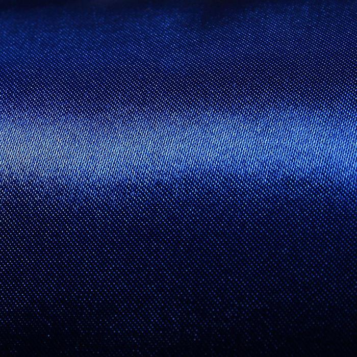 Ткань атлас однотонный синий, ширина 150 см
